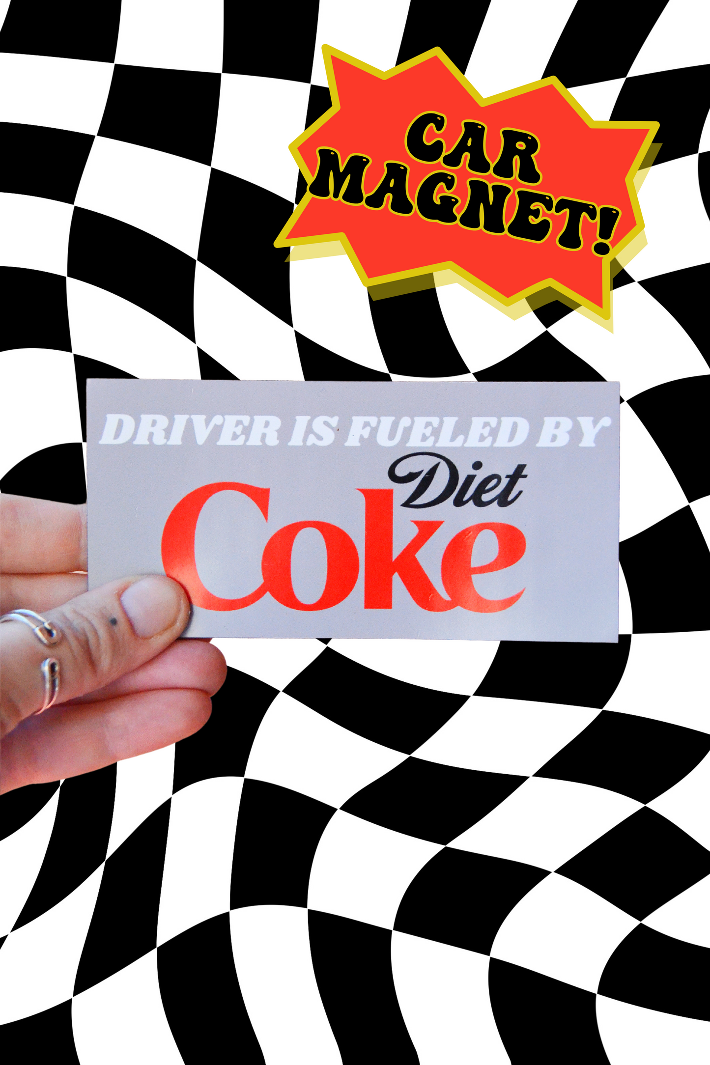 Driver Fueled by Diet Coke Bumper Magnet