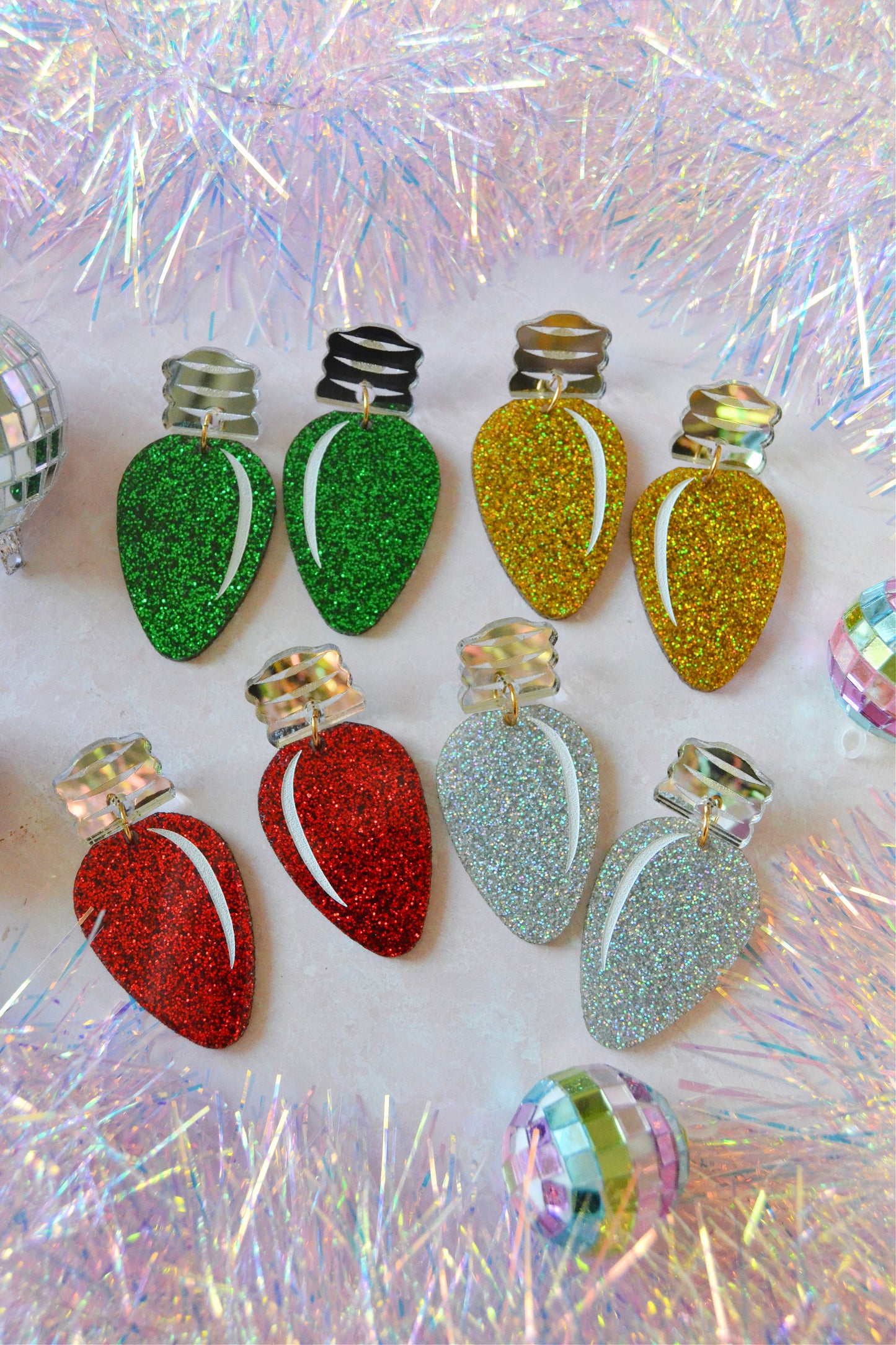 Christmas Light Earrings