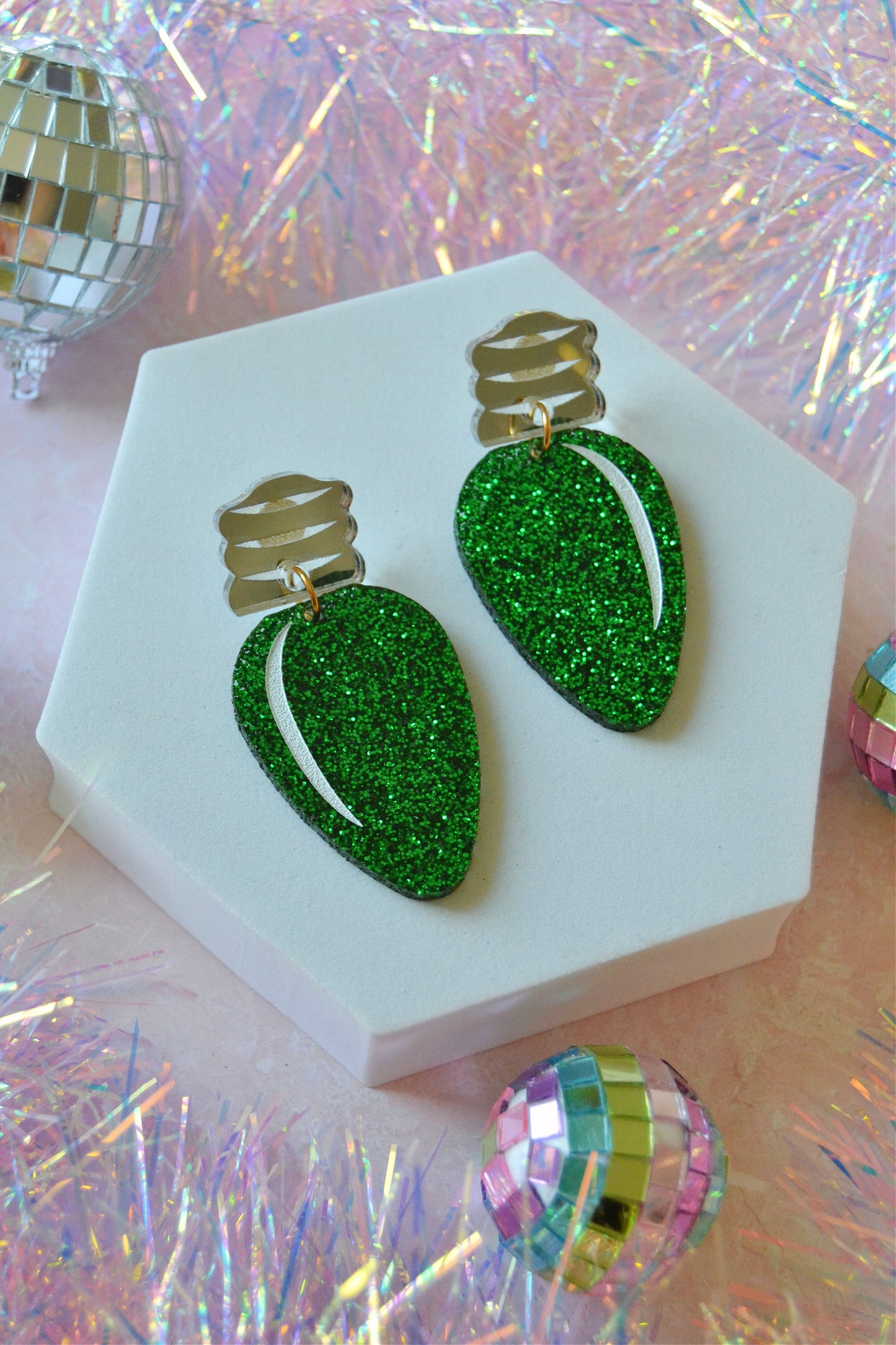 Christmas Light Earrings