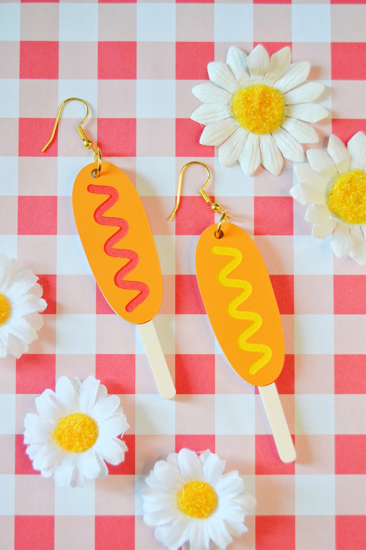 Corndog Earrings