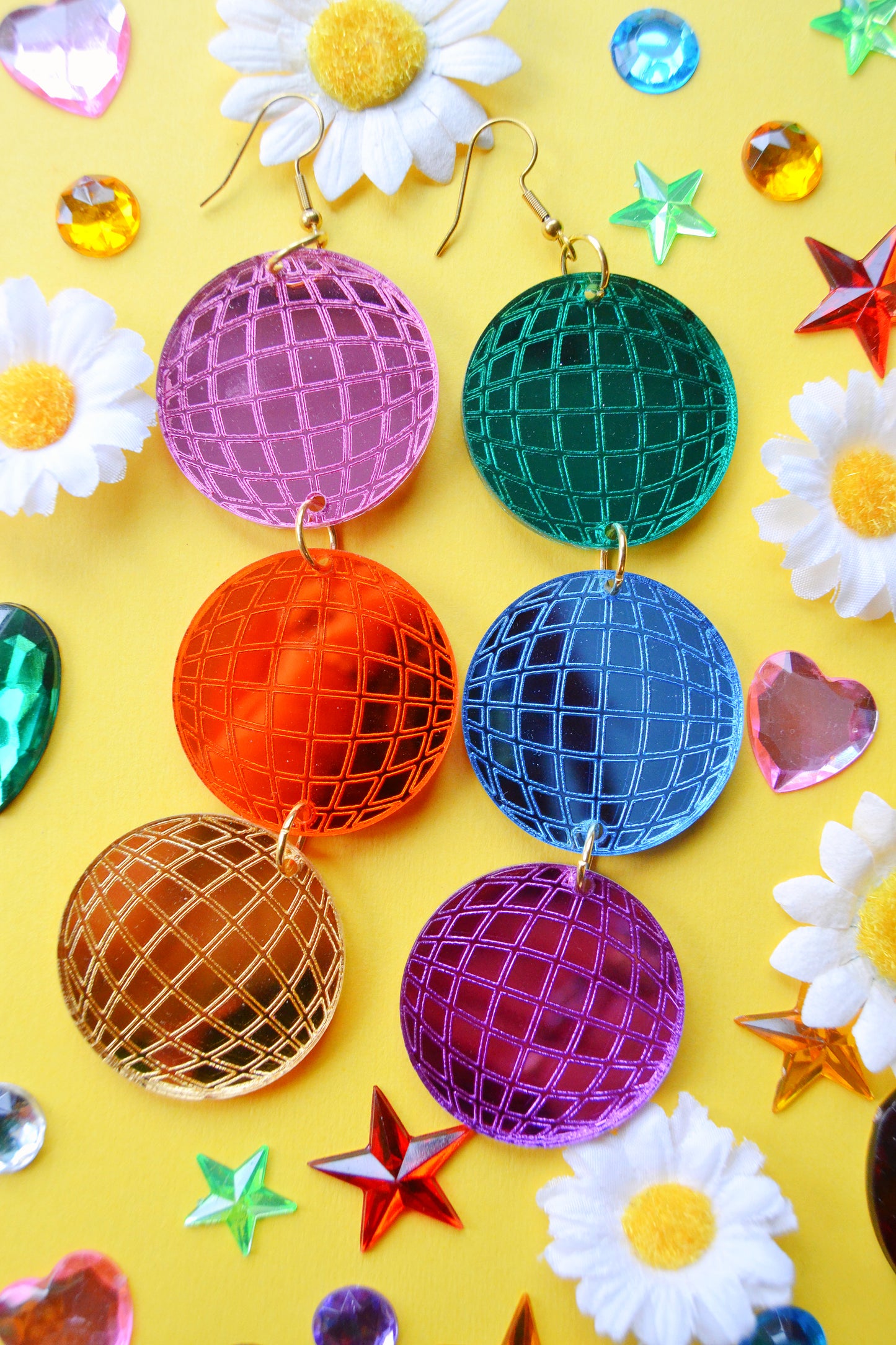 Rainbow Disco Fever Earrings