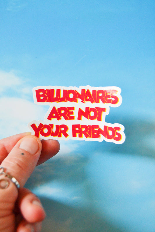 Billionaires Aren't Your Friends Vinyl Sticker