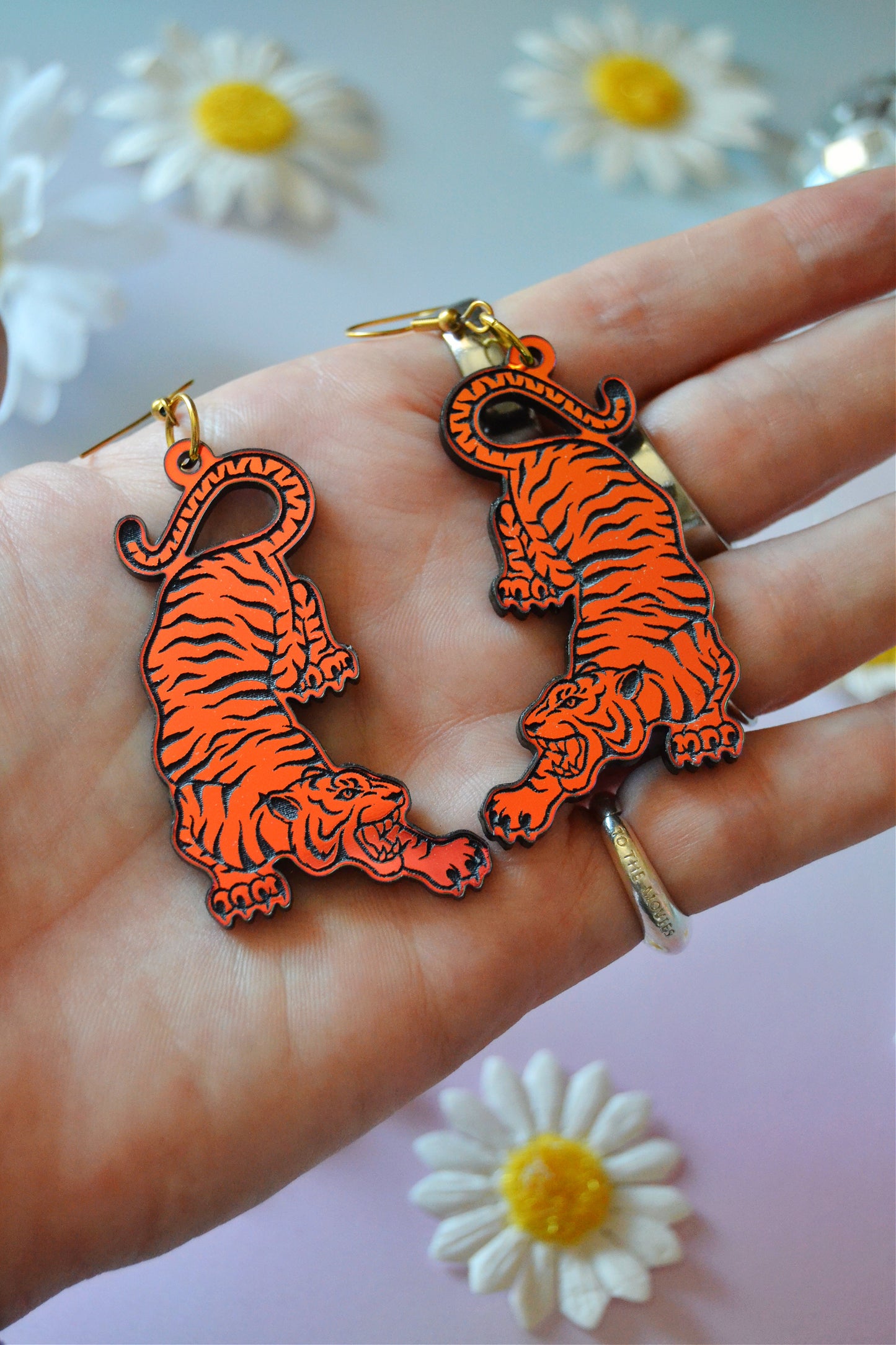 Iridescent Tiger Earrings