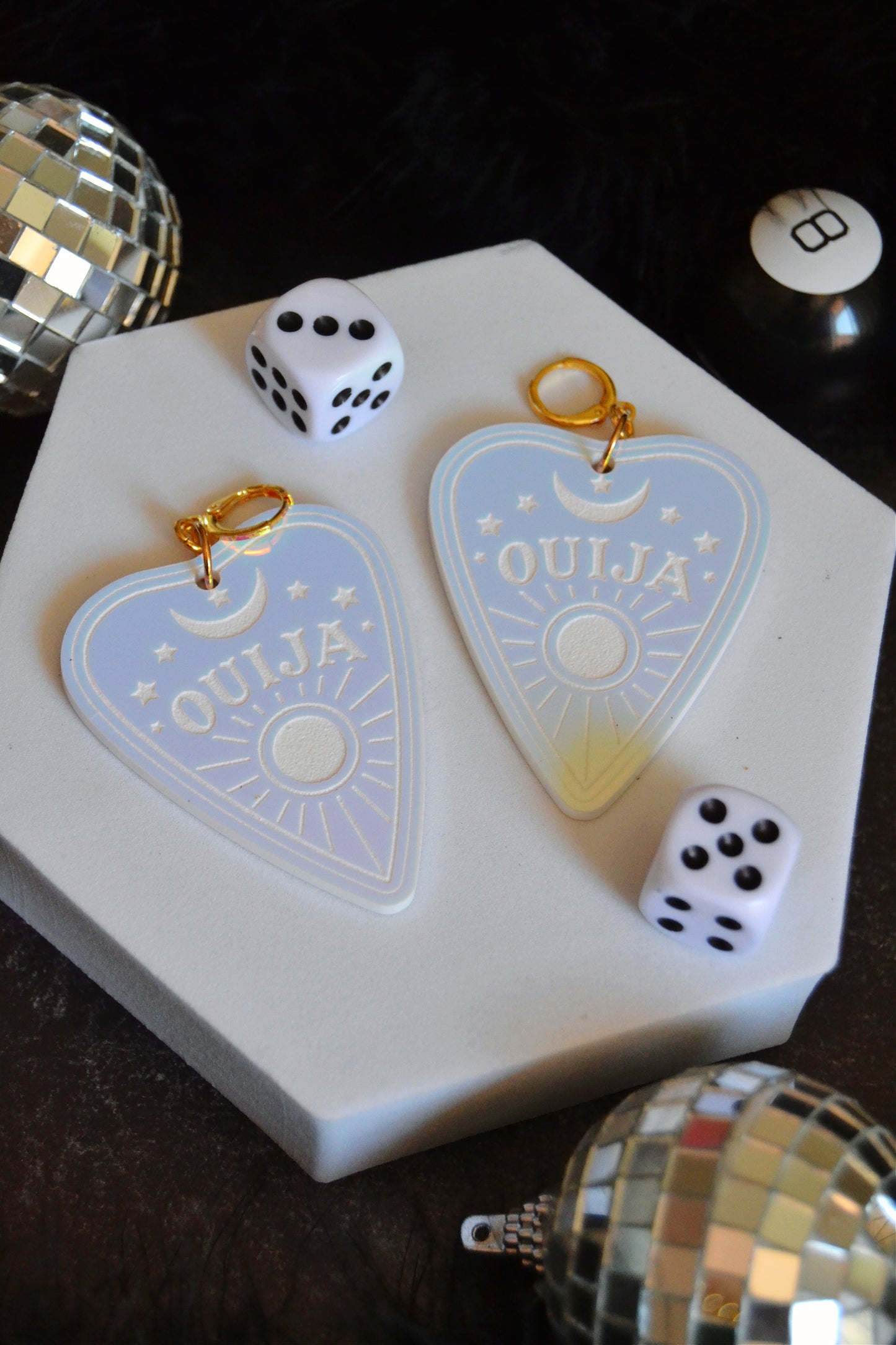 Ouija Planchette Earrings