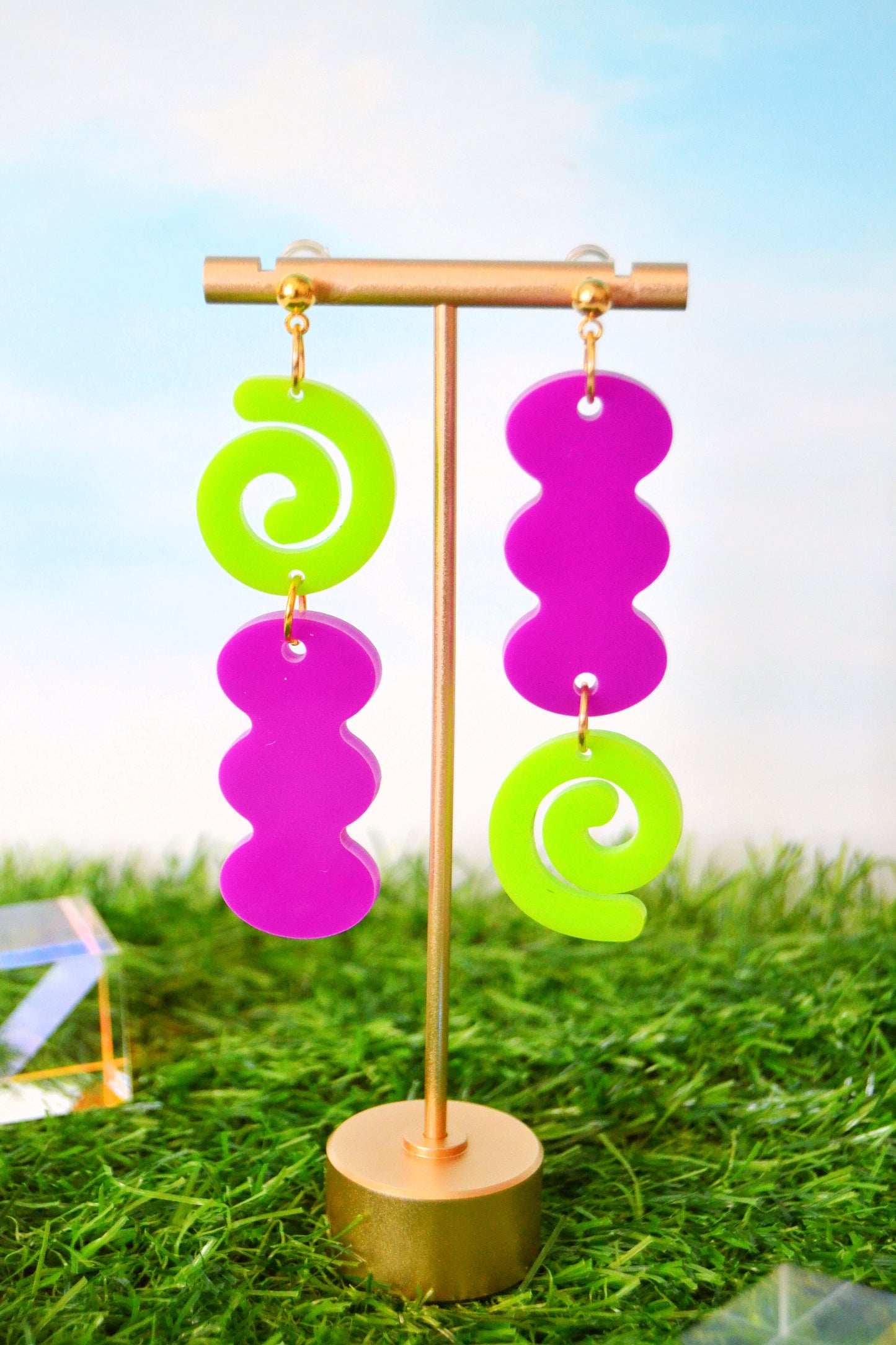 Wavy Spiral Earrings