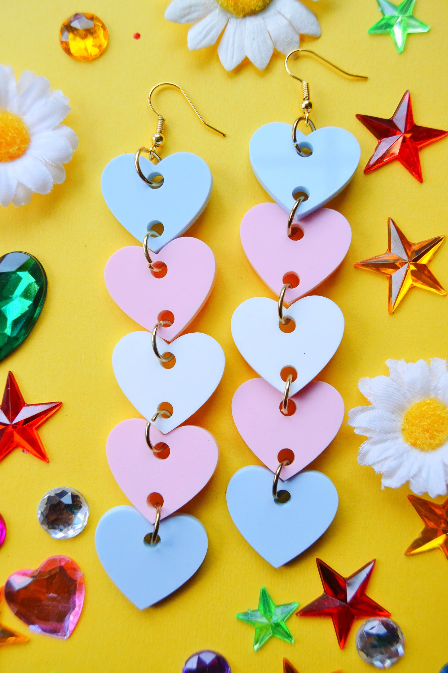 Trans Hearts Earrings