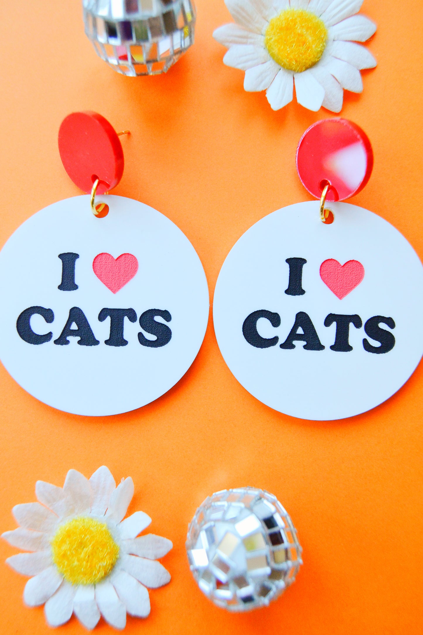 I Love Cats Earrings