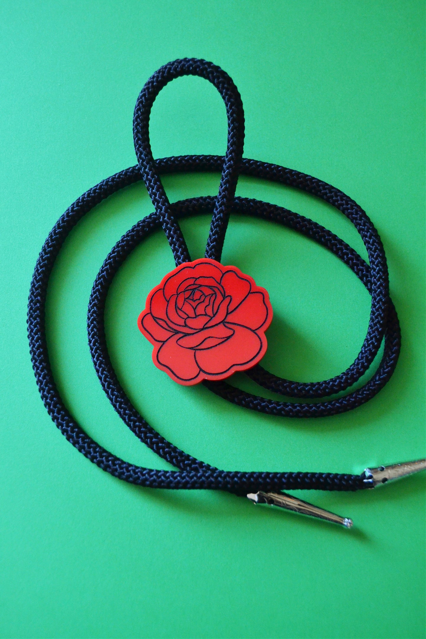 Red Rose Bolo Tie