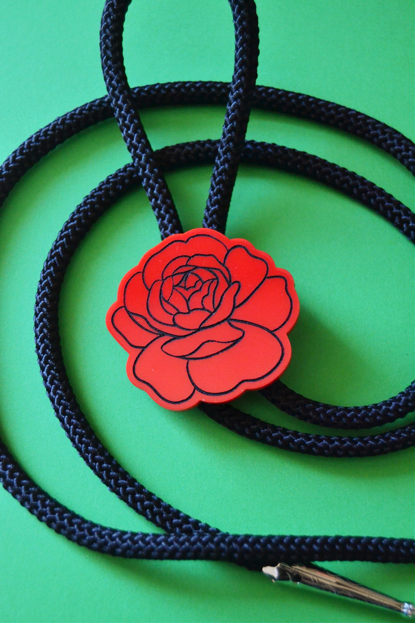 Red Rose Bolo Tie