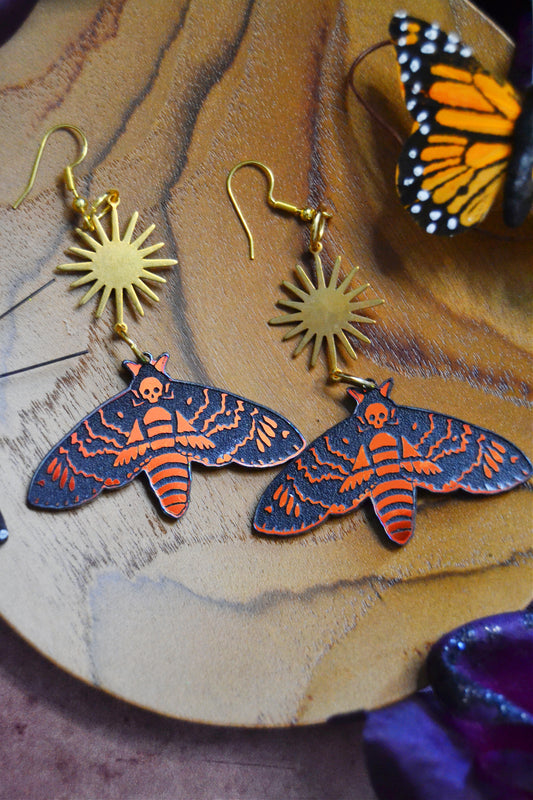 Death's Head Moth Earrings