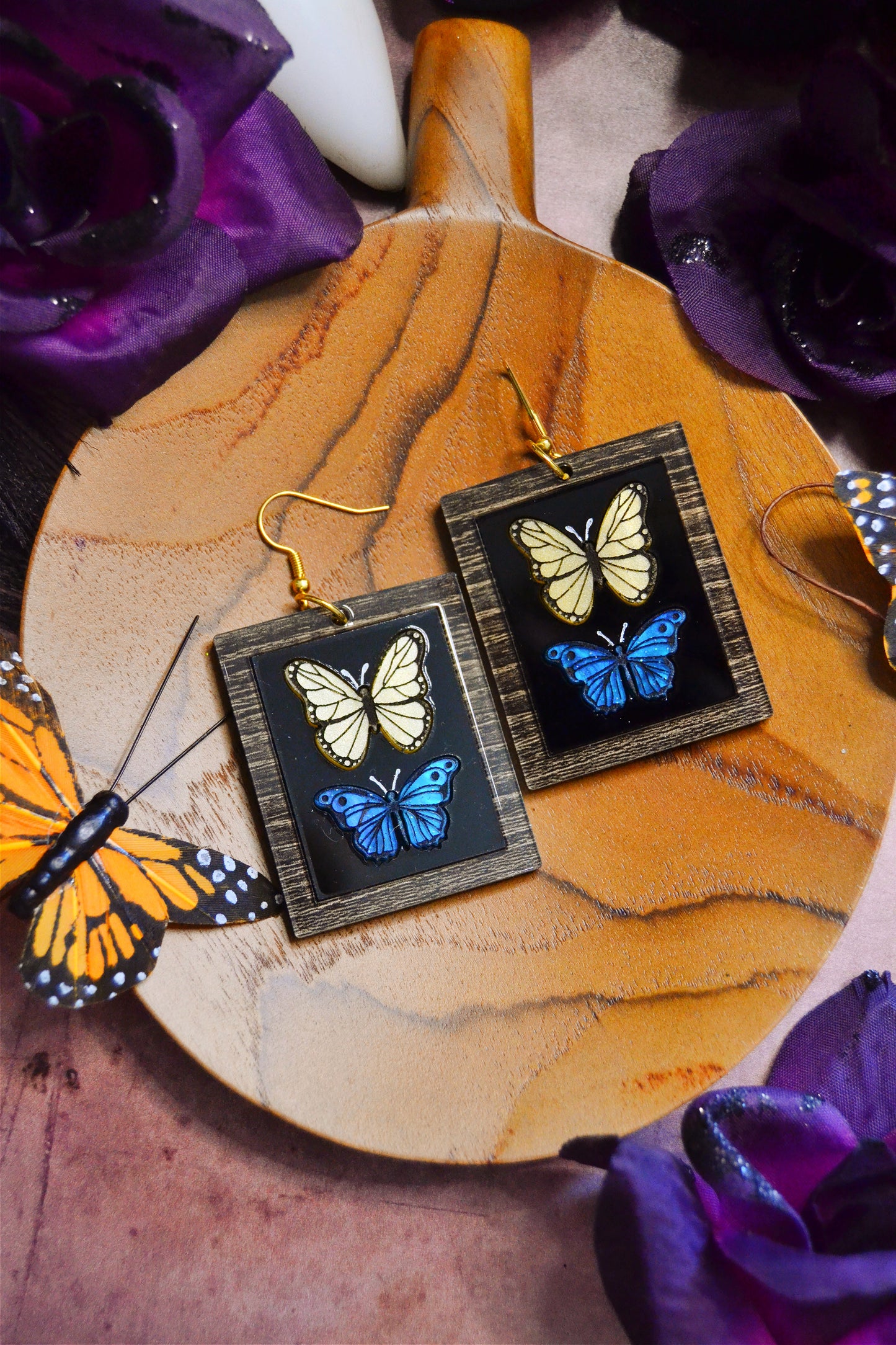 Framed Butterfly Earrings