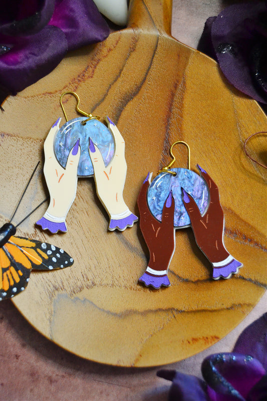 Witchy Crystal Ball Earrings