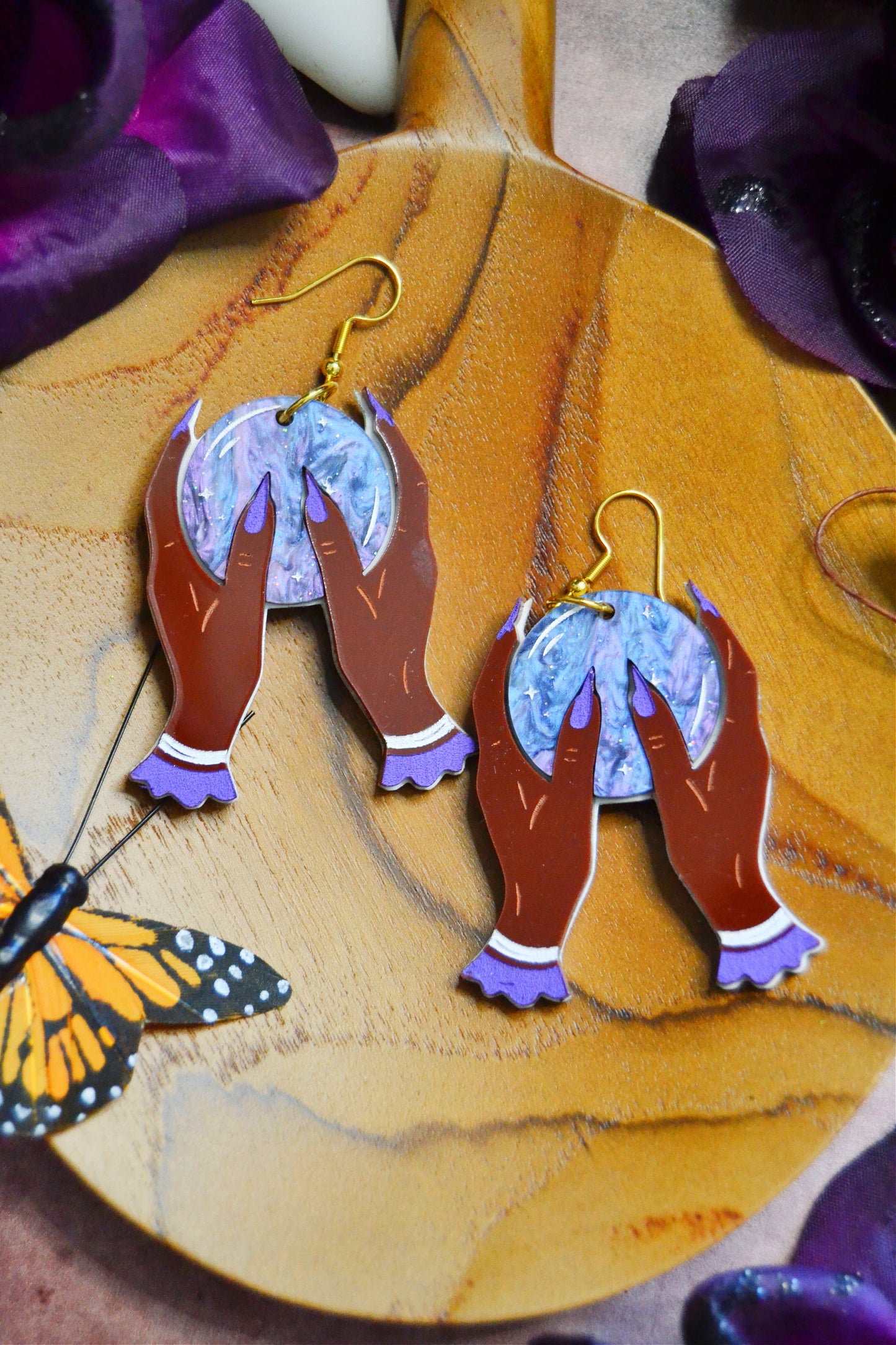 Witchy Crystal Ball Earrings