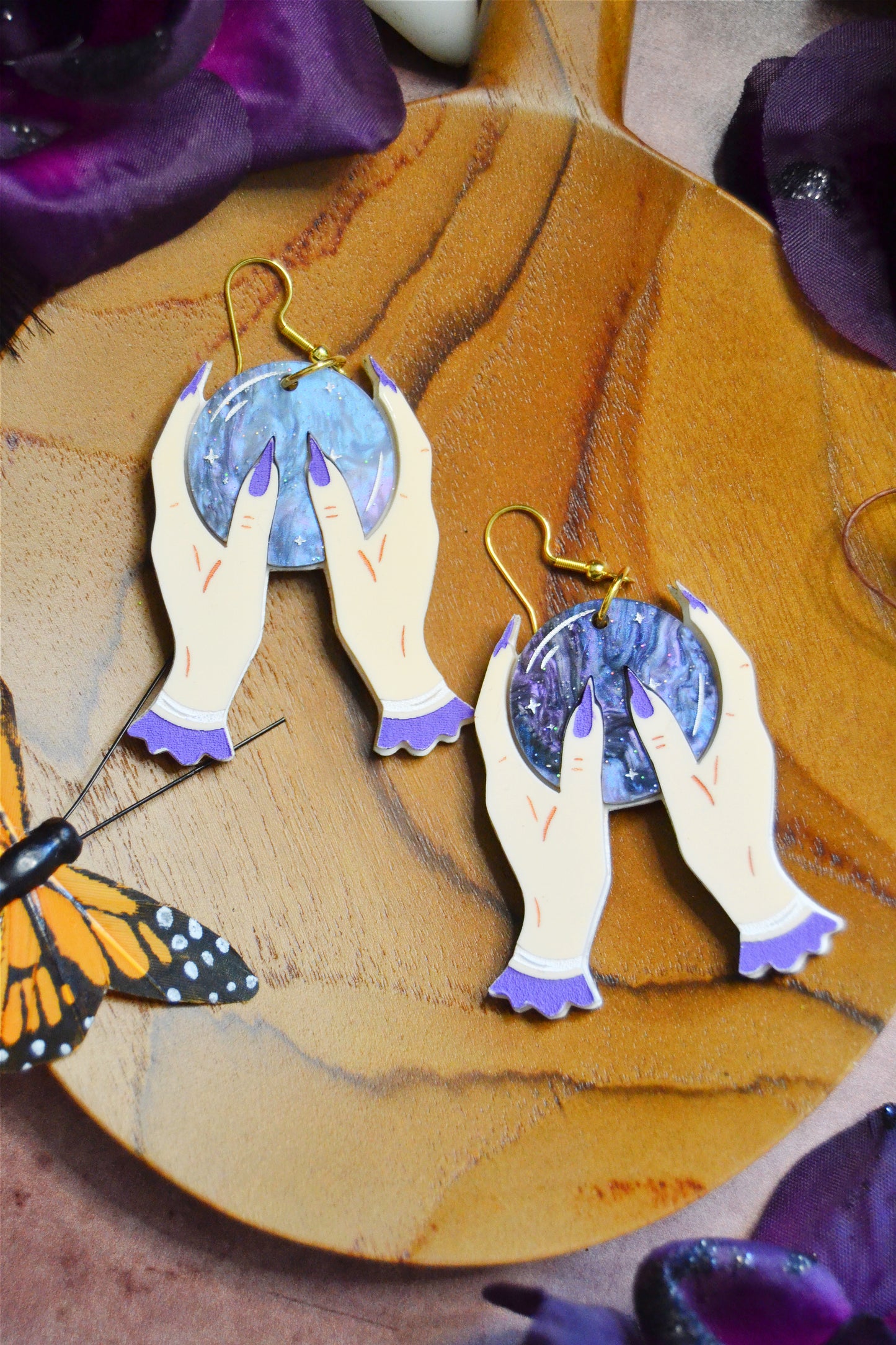 Witchy Crystal Ball Earrings