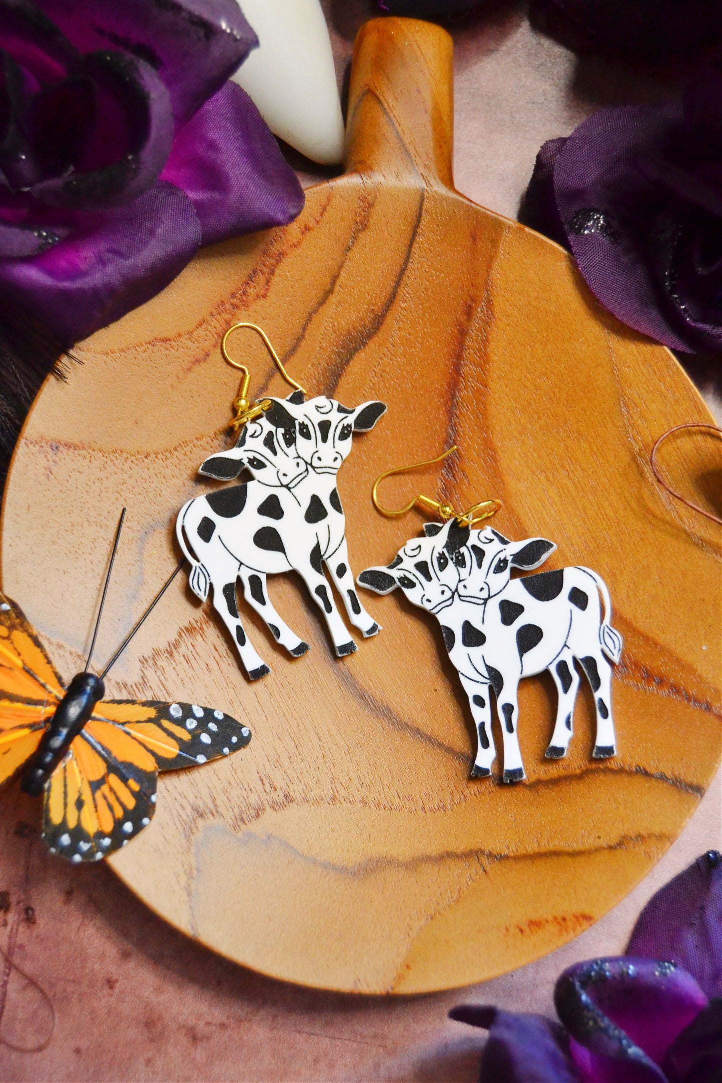 Two-Headed Calf Earrings