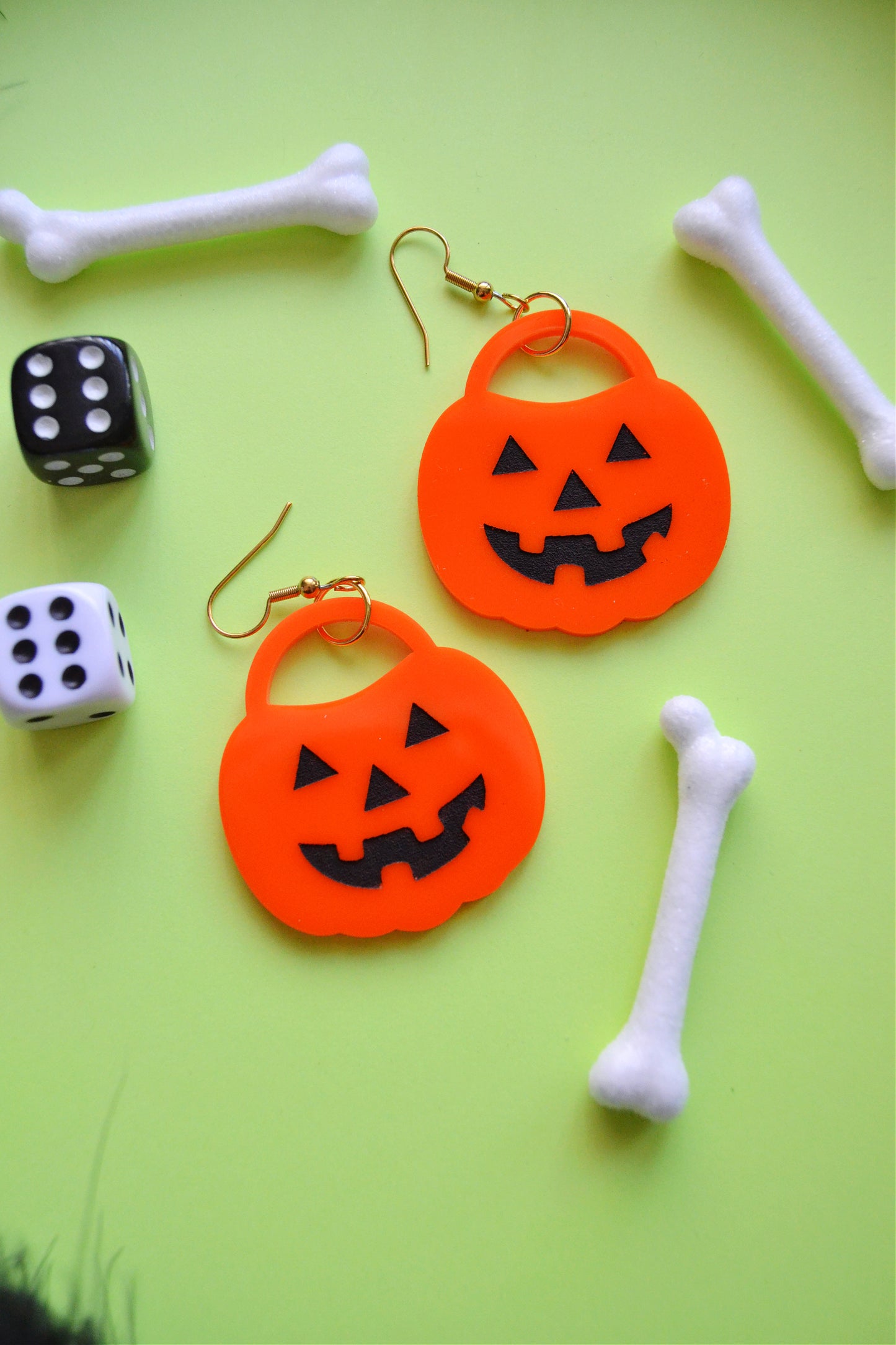Pumpkin Pail Earrings