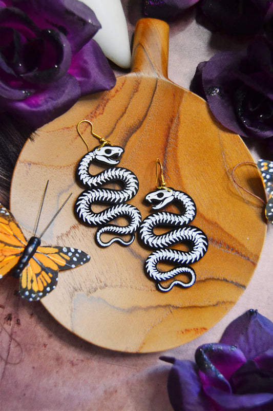 Serpent Skeleton Earrings
