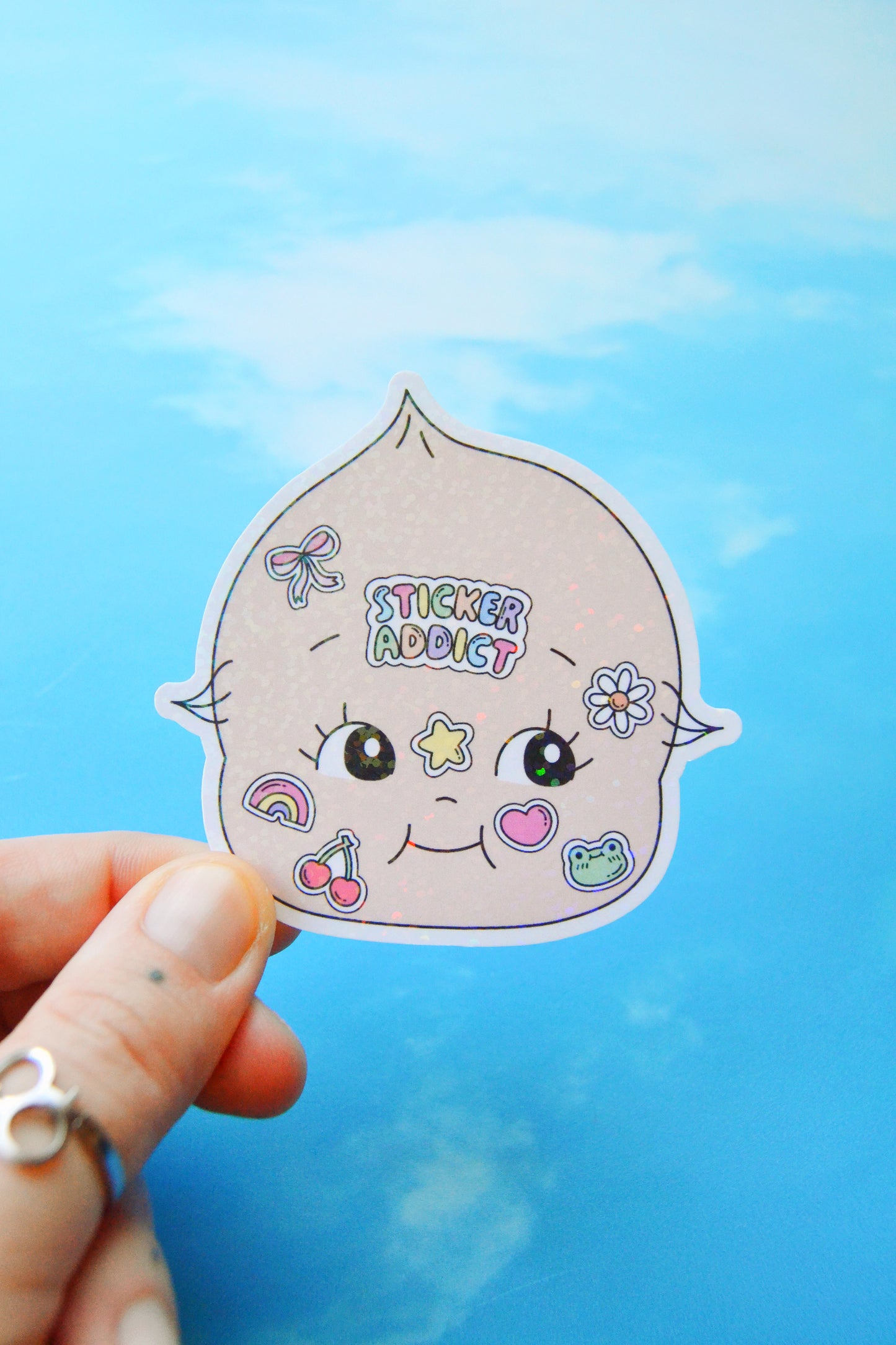 Sticker Addict Holographic Kewpie Vinyl Sticker