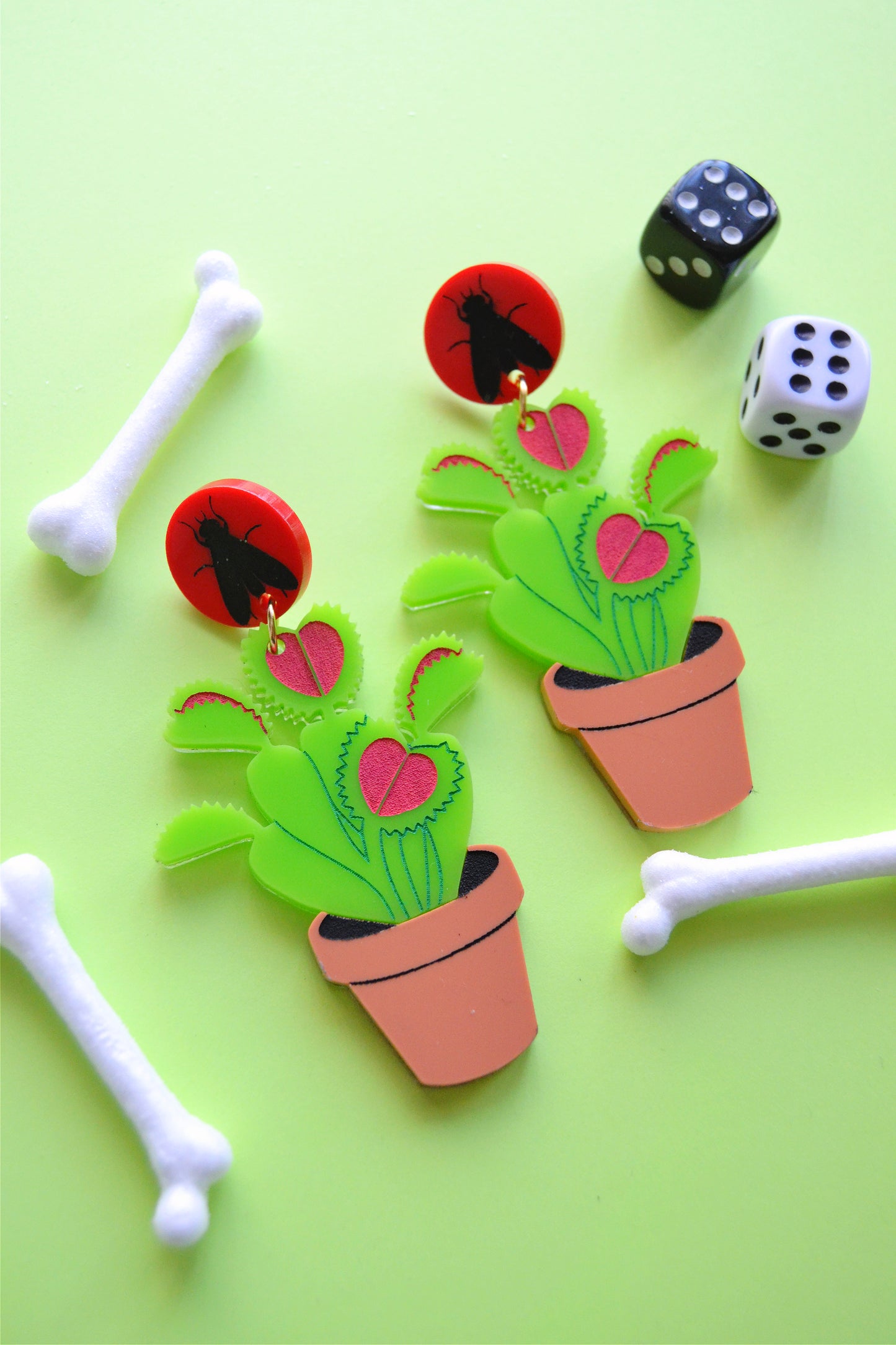 Venus Flytrap Earrings LARGE