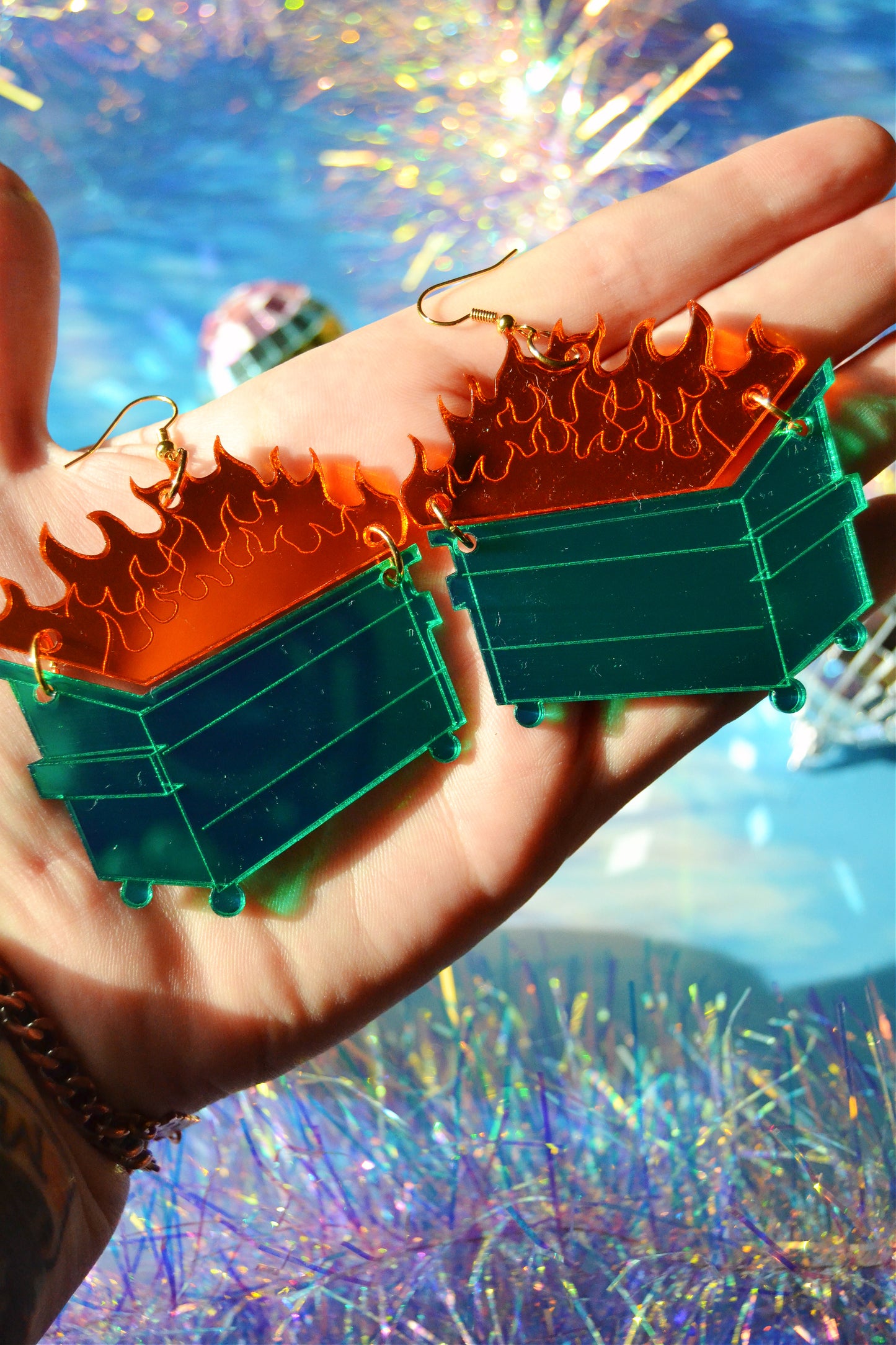 Dumpster Fire Earrings