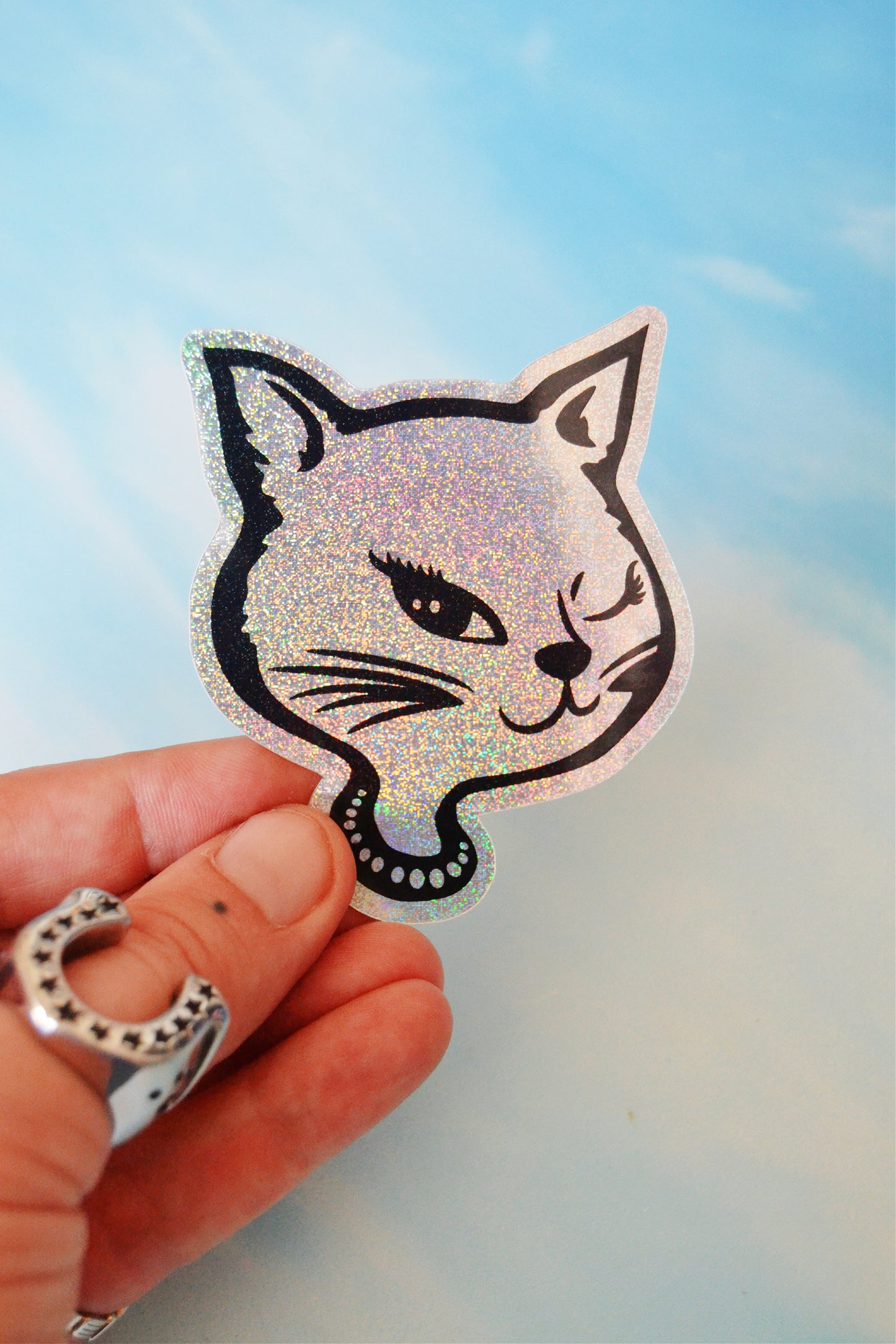 Winky Kitty Sticker