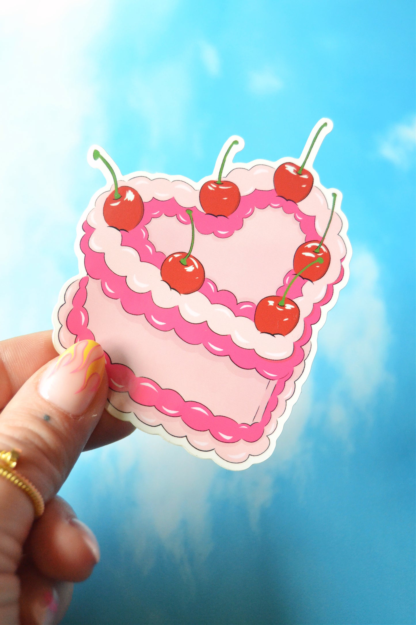 Fake Cake Vinyl Sticker