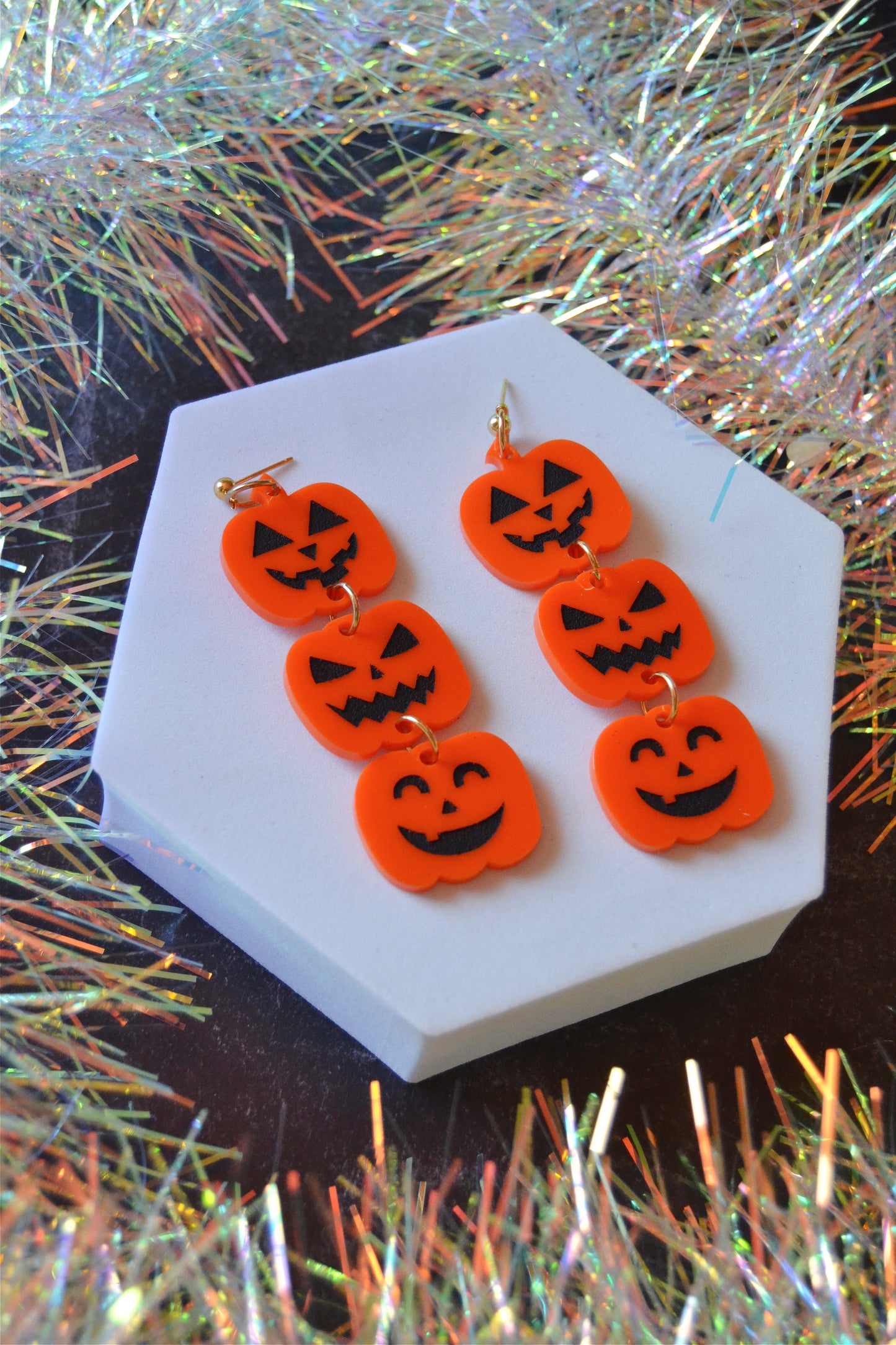 Jack O Lantern Dangle Earrings