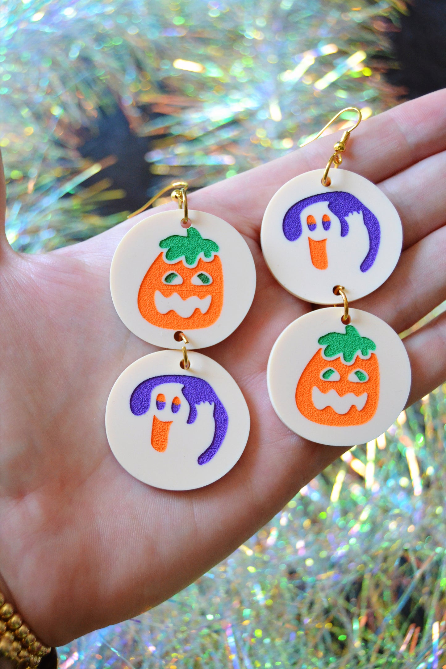 Slice n Bake Halloween DOUBLE STACK Cookie Earrings