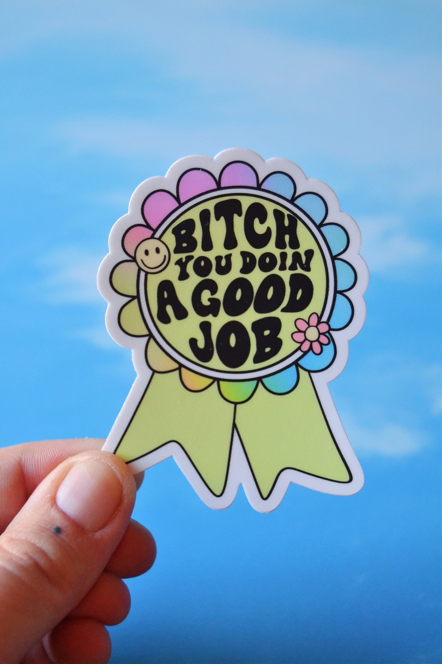 Good Job Ribbon Sticker