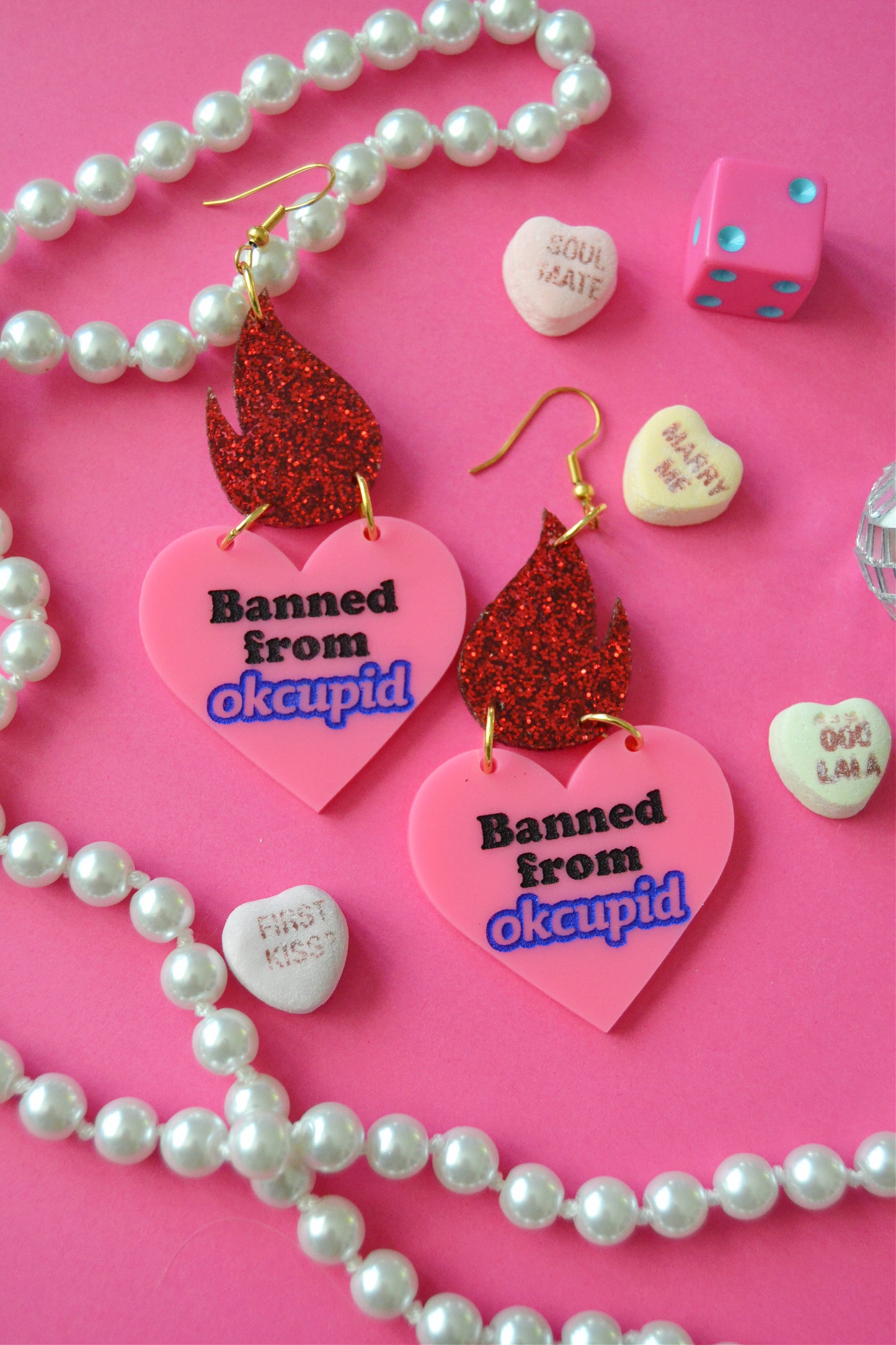 Banned from OKCupid Earrings