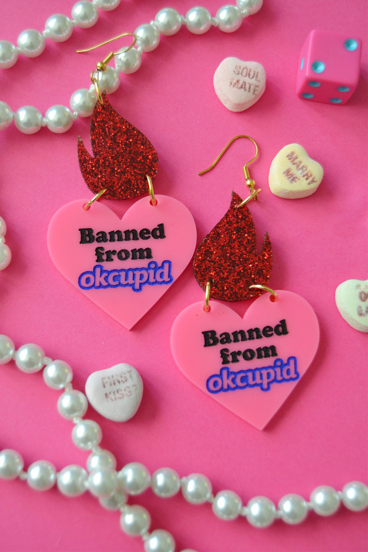 Banned from OKCupid Earrings