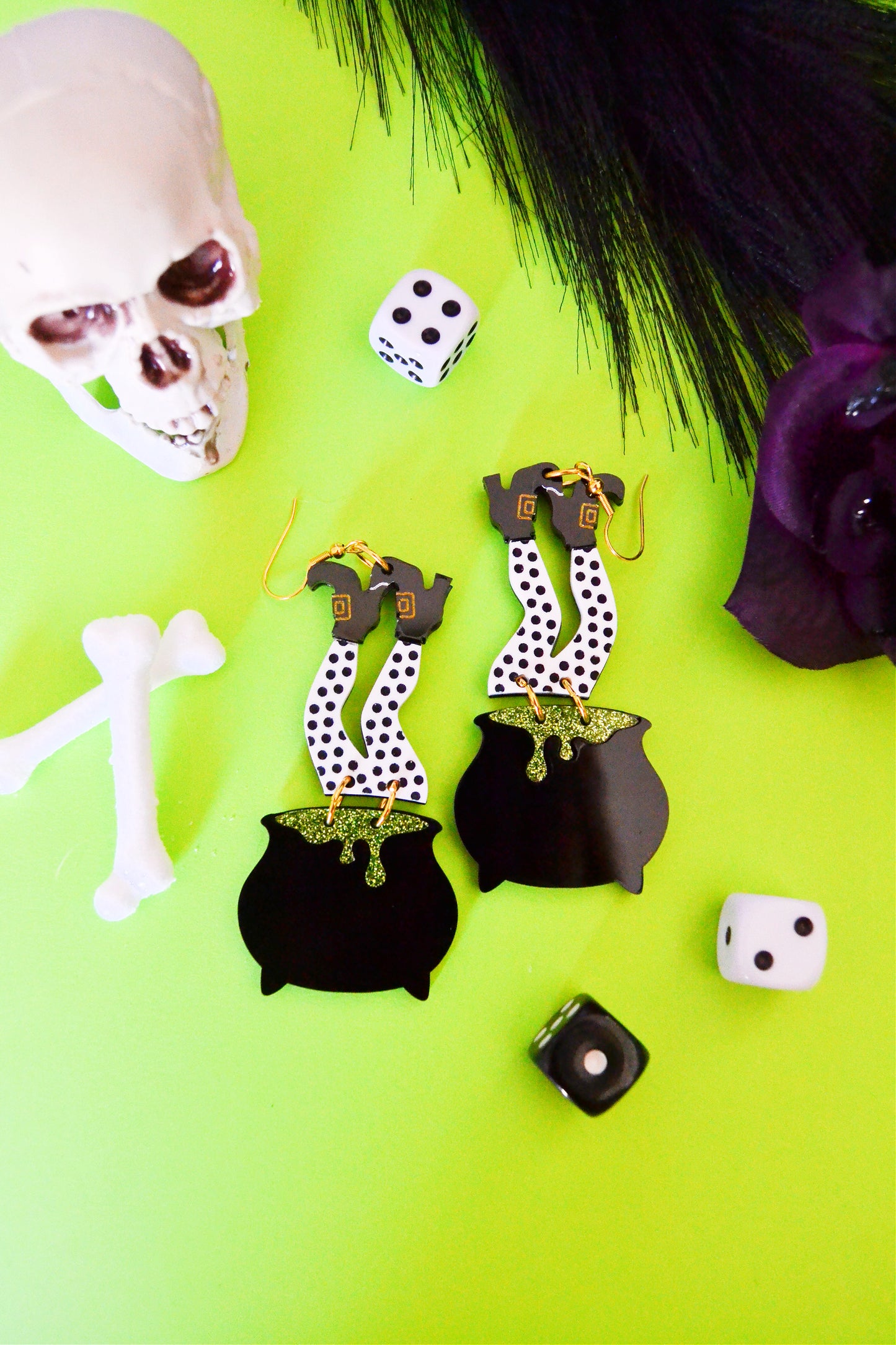 Witchy Cauldron Earrings