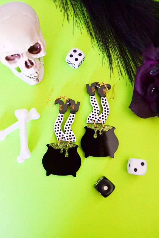 Witchy Cauldron Earrings
