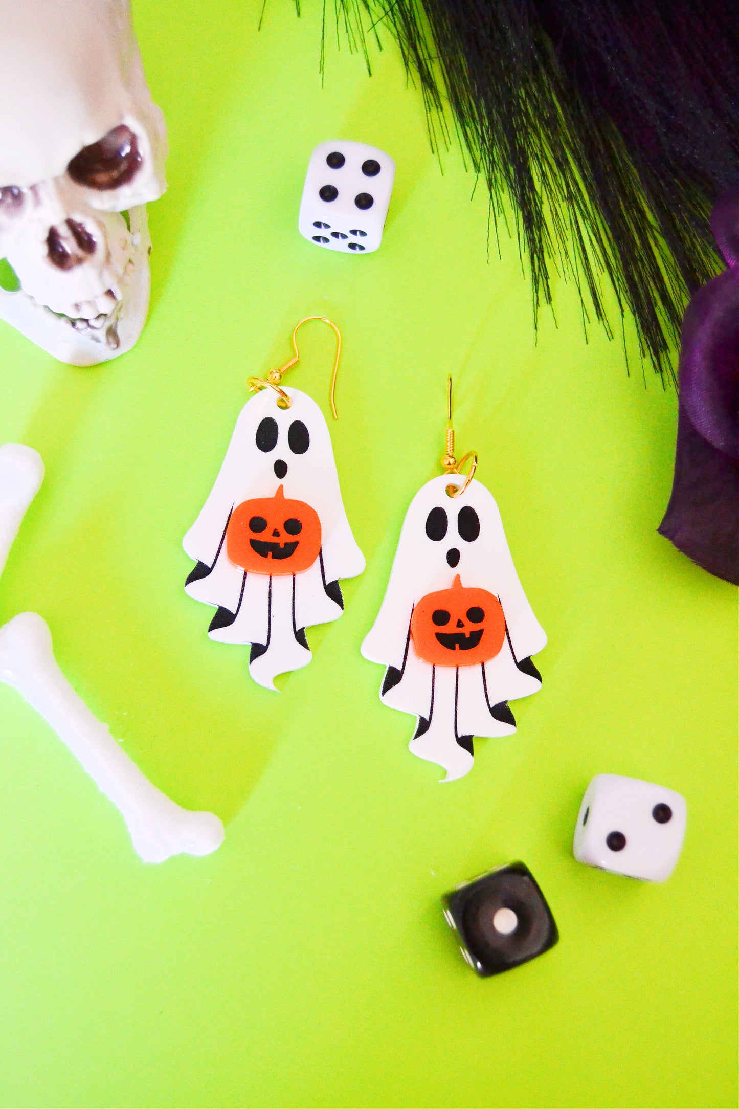 Pumpkin Ghost Earrings