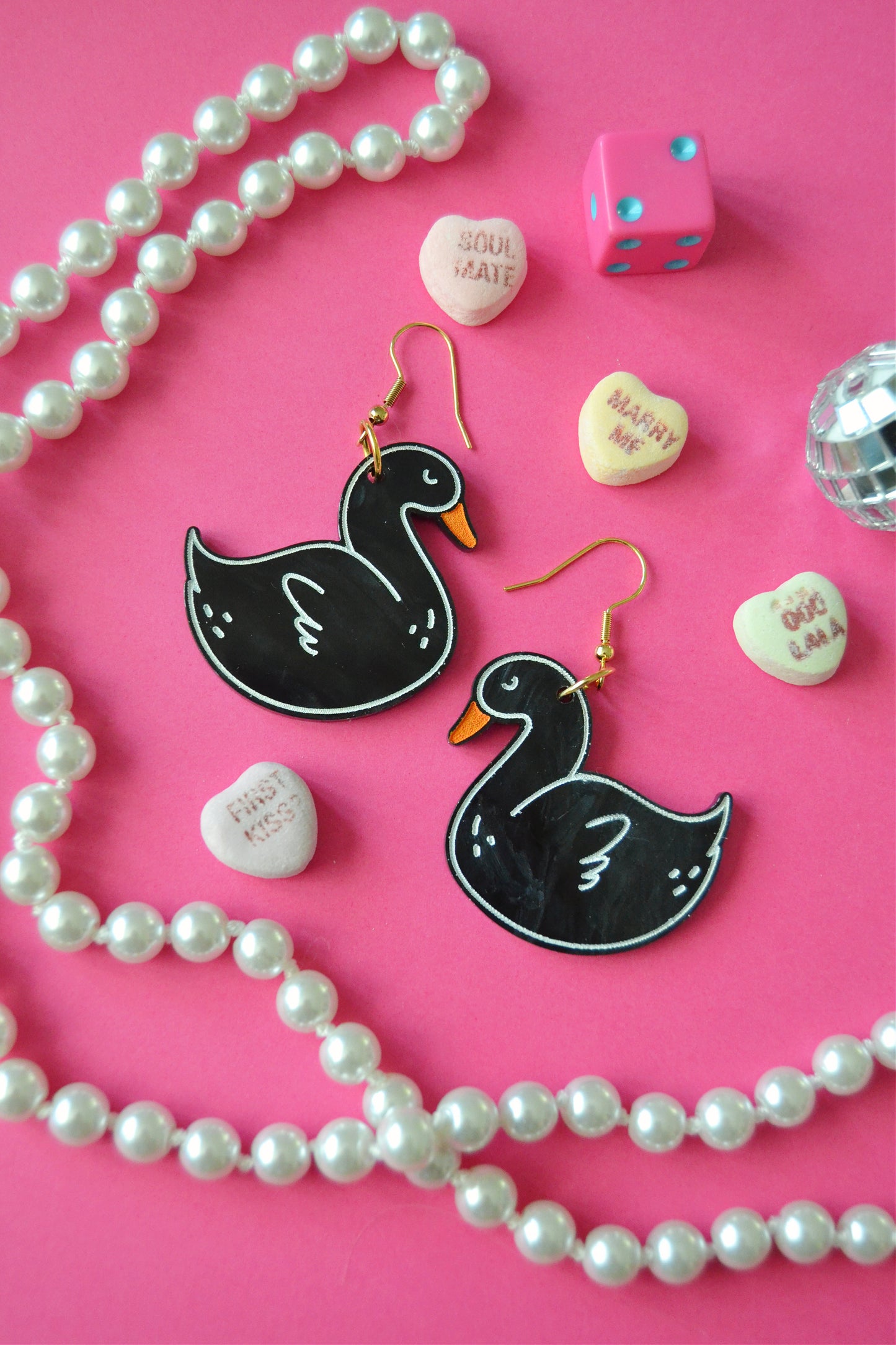 Swan Earrings