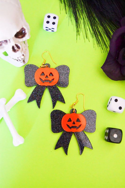 Pumpkin Bow Earrings