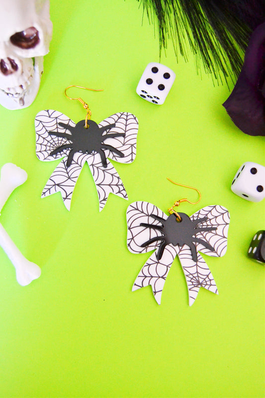 Spiderweb Bow Earrings