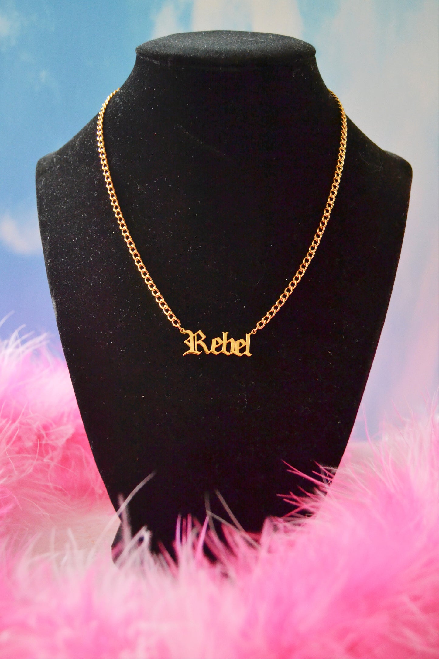 Rebel Nameplate Necklace