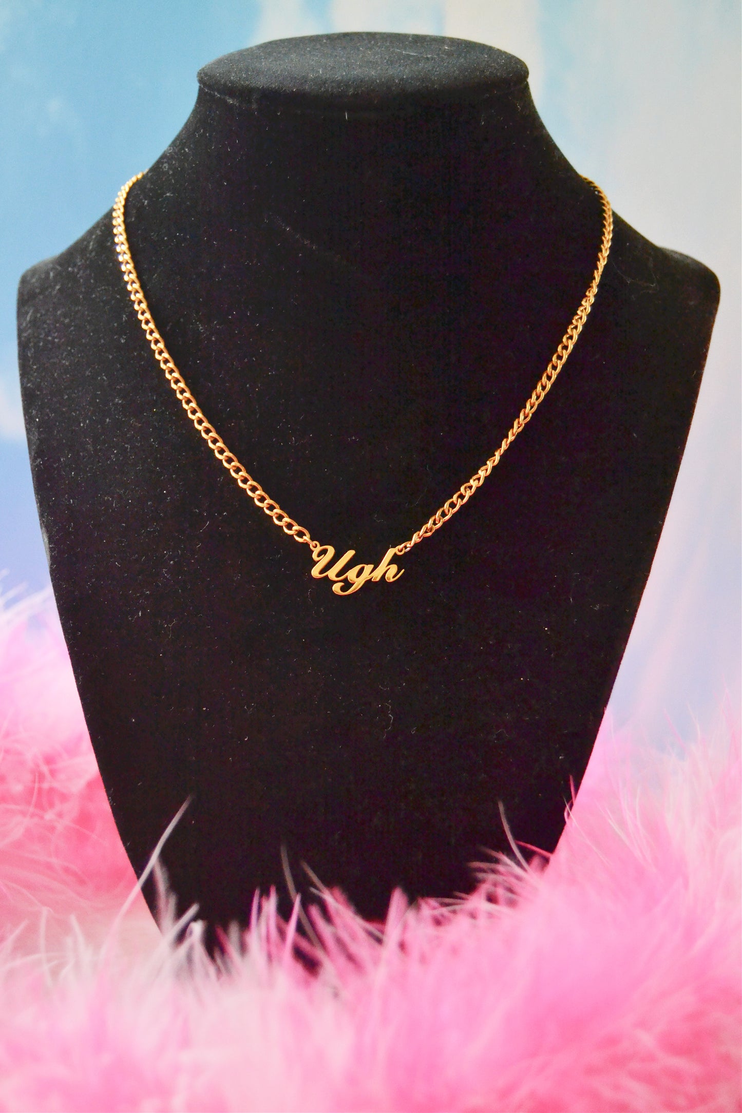 Ugh Nameplate Necklace
