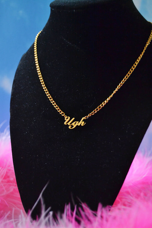 Ugh Nameplate Necklace