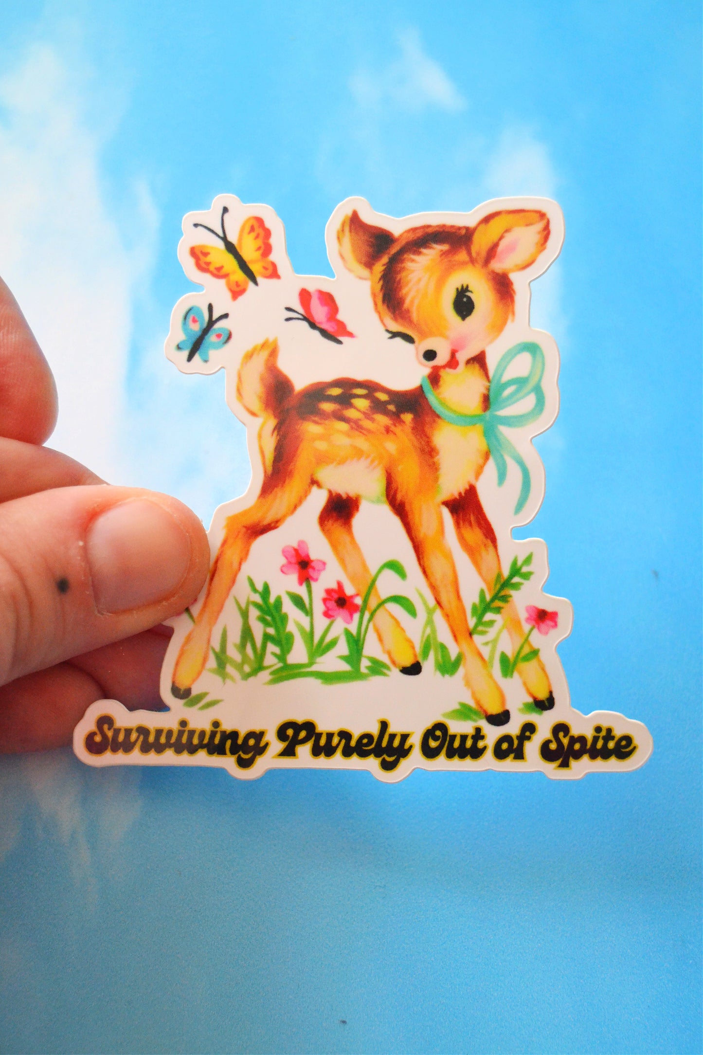 Surviving Purely Out of Spite Vinyl Sticker