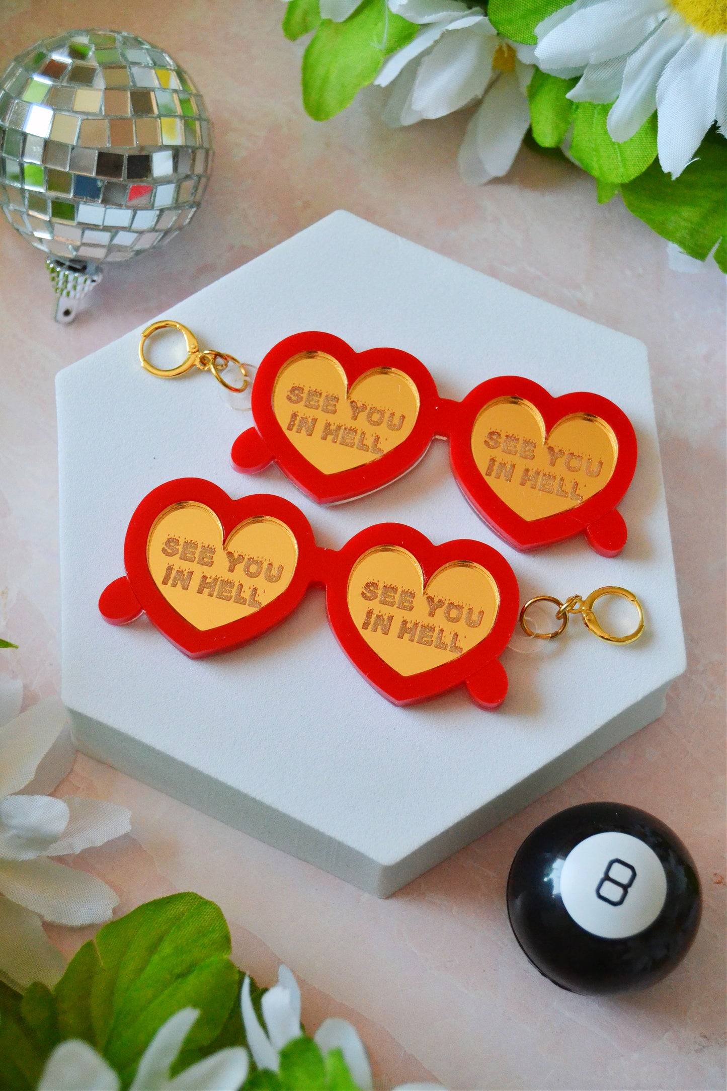 See You in Hell Sunnies Earrings