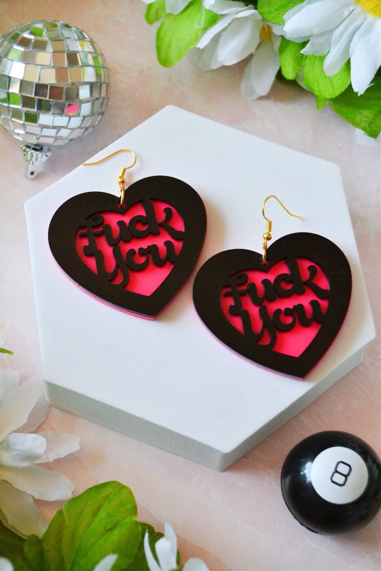 F*ck You Heart Earrings