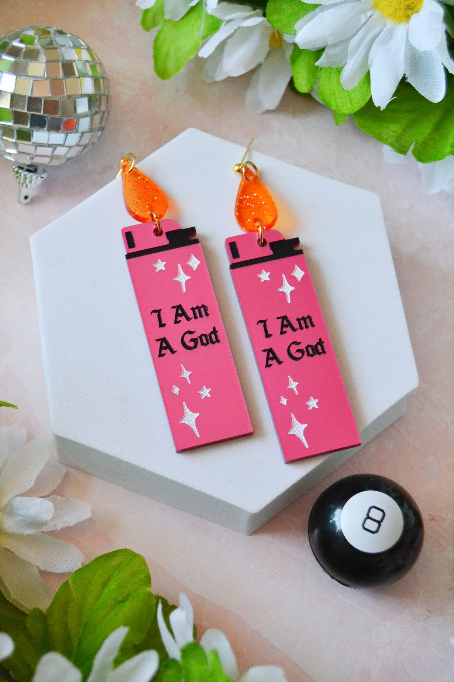 I Am A God Lighter Earrings