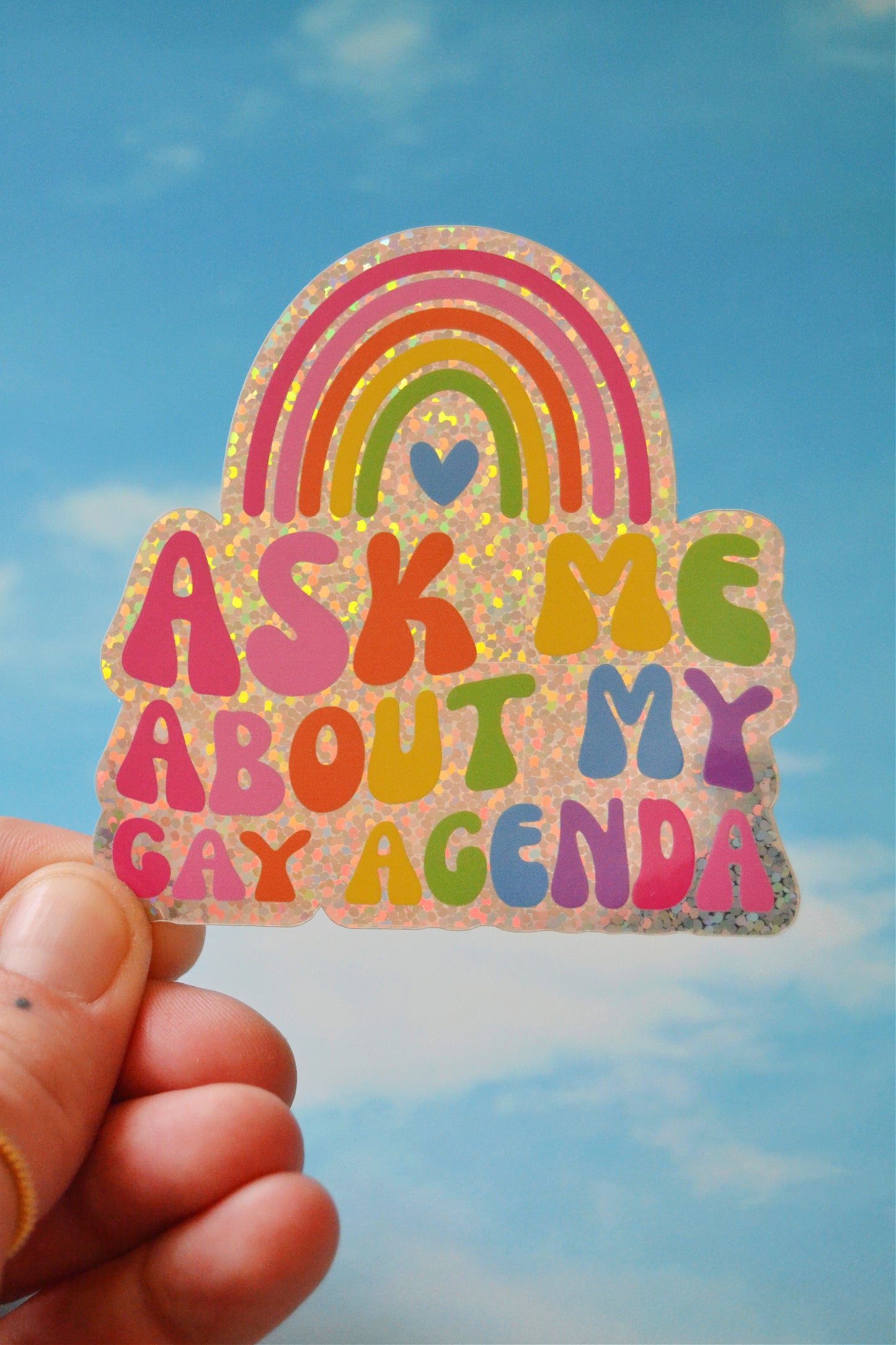 Gay Agenda Rainbow Sticker