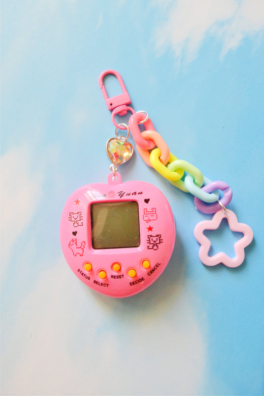 Pink Digital Pet Bag Charm