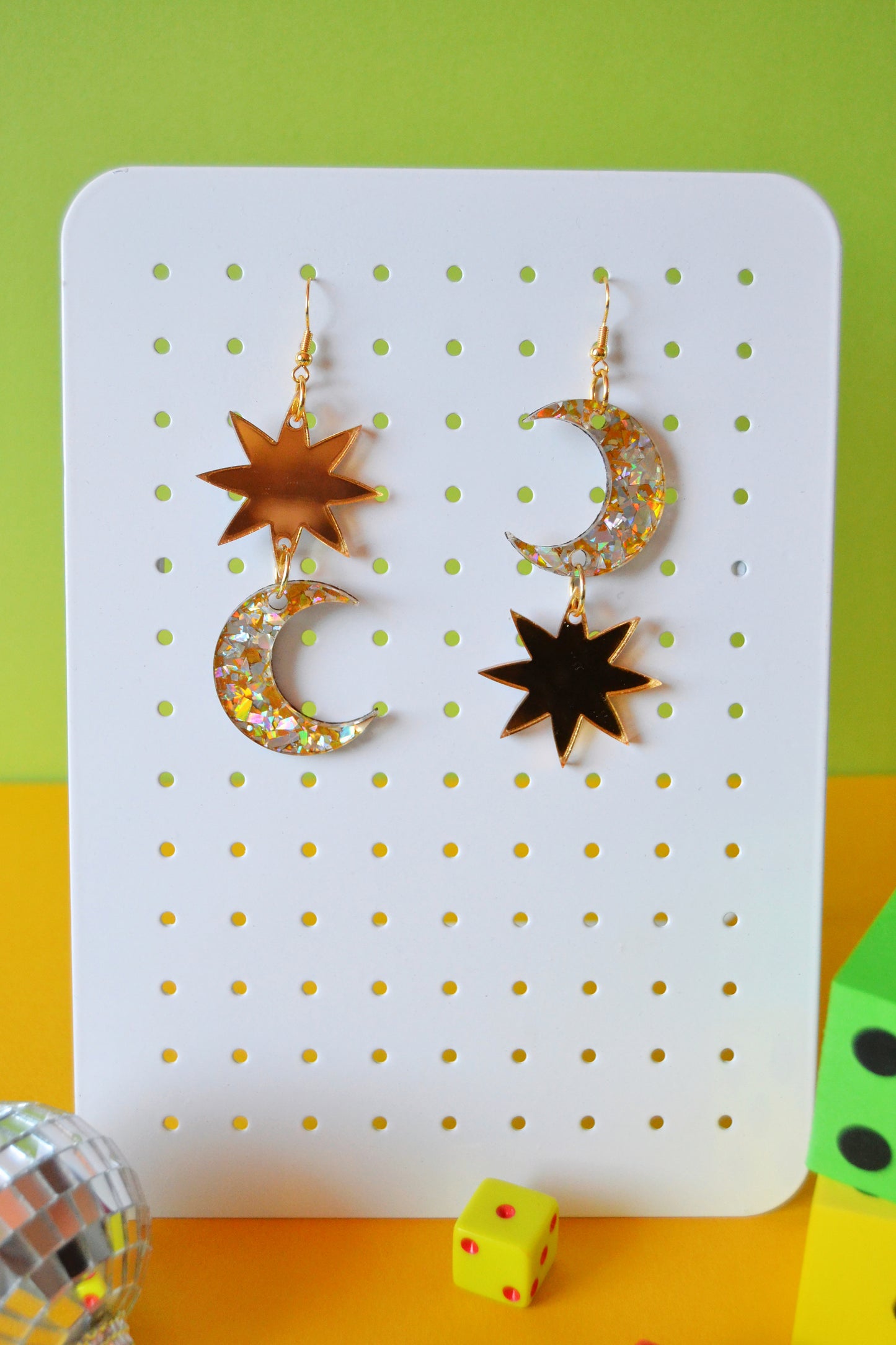 Celestial Sun Moon Dangles