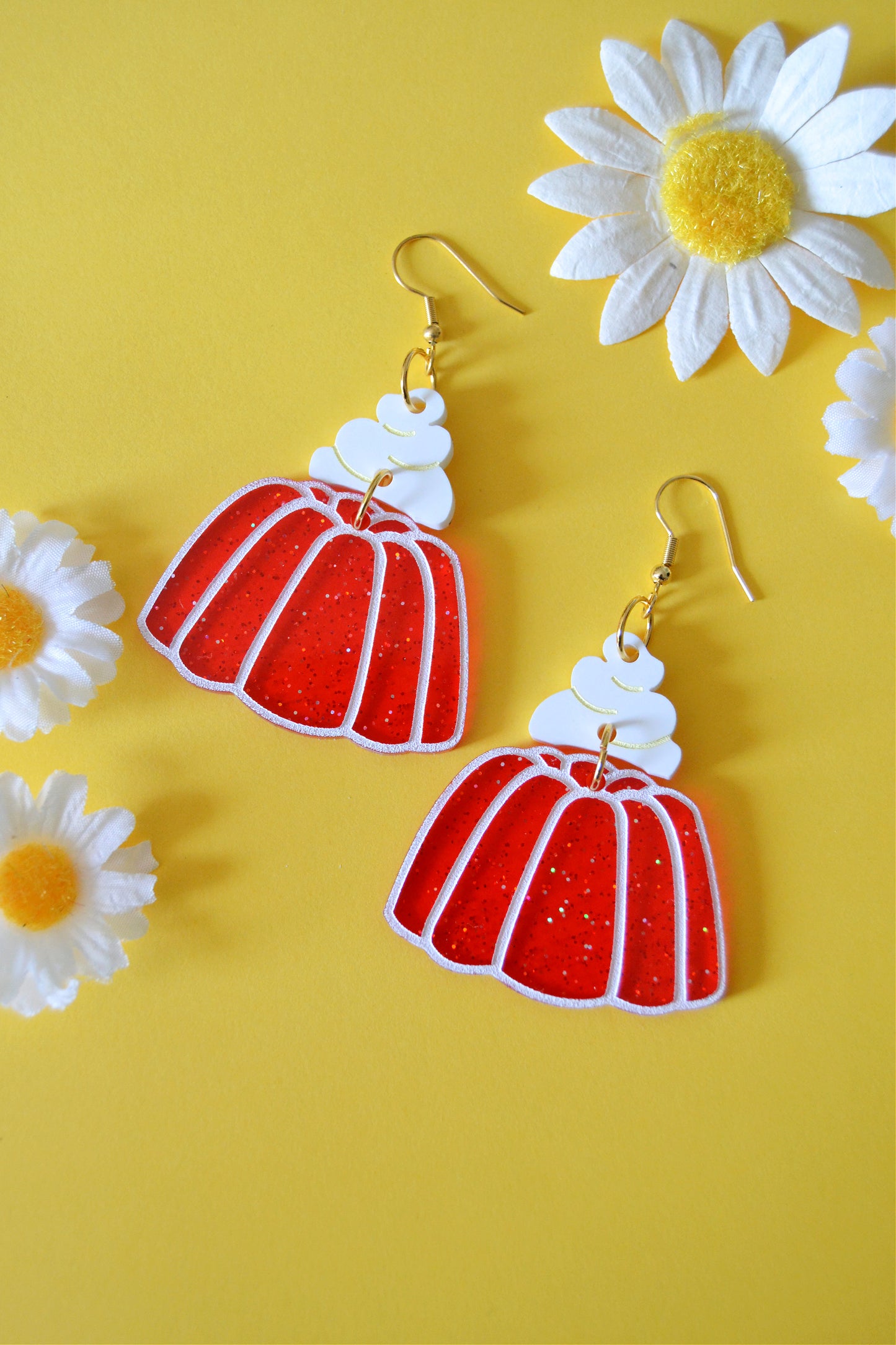 Glittery Jello Mold Earrings