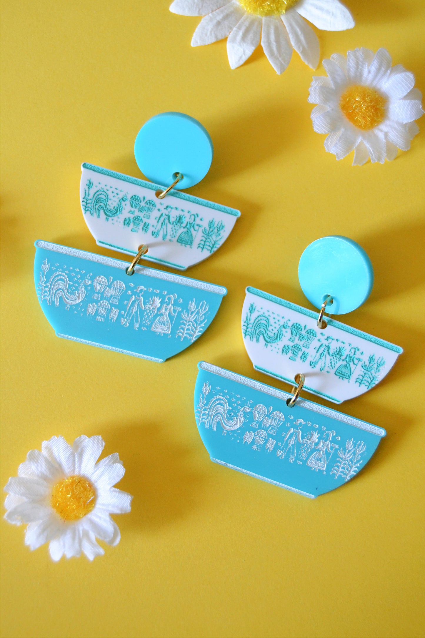 Pyrex Butterprint Earrings