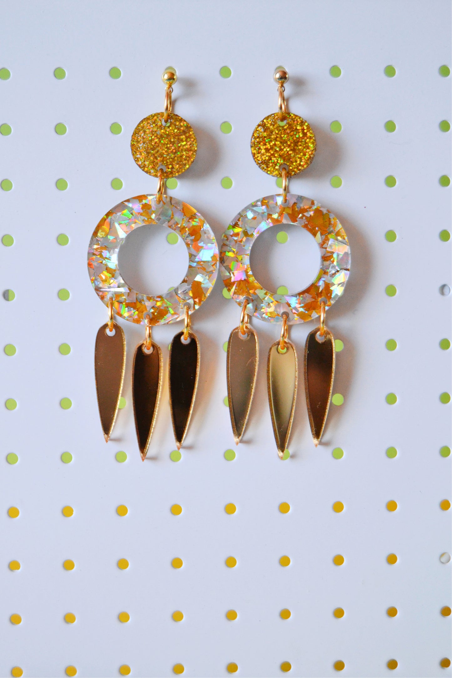 Circular Spike Earrings